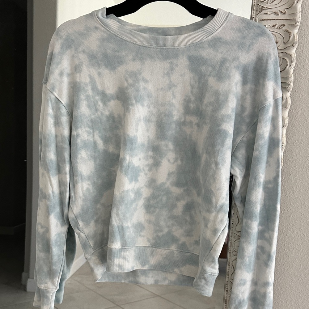 Rails Ramona Light Blue and White Tie-Dye Sweatshirt